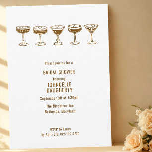 Mocha Espresso Martini Sällskapsfest med QR-kod  Inbjudningar