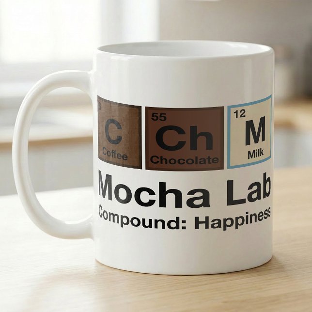 Mocha Formula Cafe Humor Recipe Kaffemugg (Skapare uppladdad)