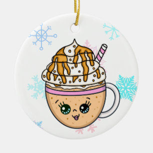 Mocha Frappuccino-kaffe med whipurram Julgransprydnad Keramik