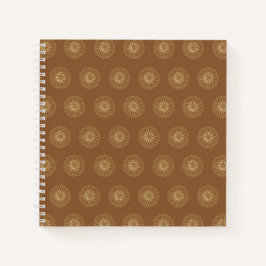 Mocha | Golden Zinnia Flower Medallions