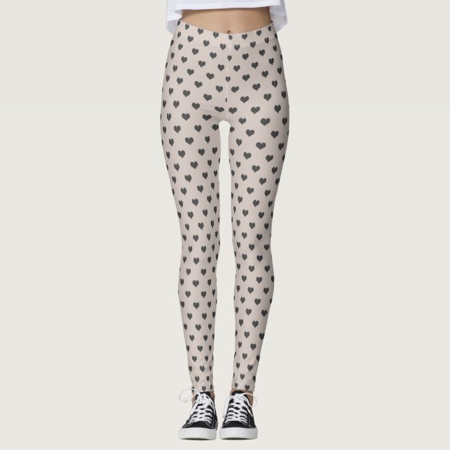 Mocha Heart Kvinnors beningar Leggings (Framsida)