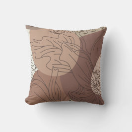 Mocha Hibiscus Botanical Harmony för set Kudde