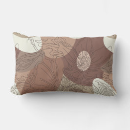 Mocha Hibiscus Botanical Harmony Lumbarkudde