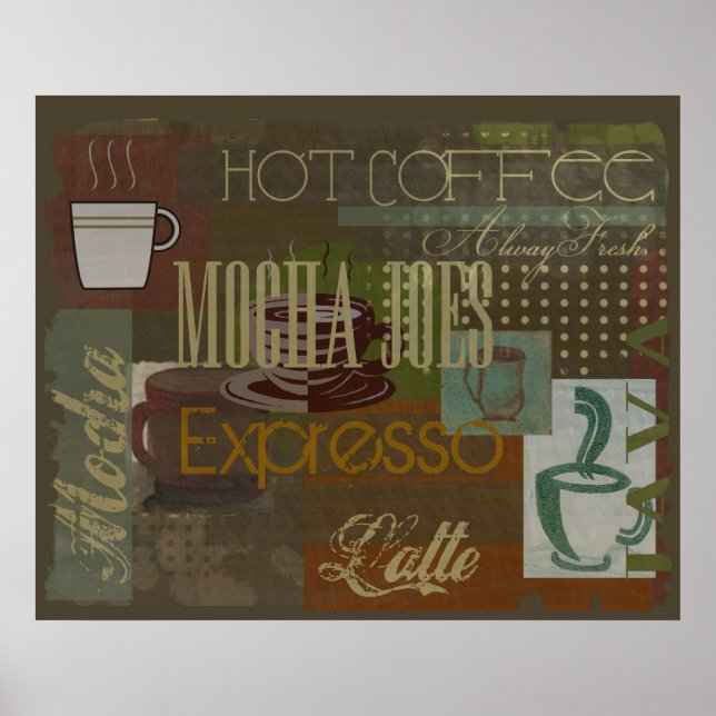 Mocha Joes Cafe Sign Poster (Framsidan)