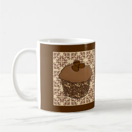 Mocha/kaffe Frosted Cuppie, Snöre Background Kaffemugg