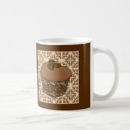 Mocha/kaffe Frosted Cuppie, Snöre Background Kaffemugg
