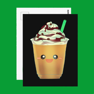 Mocha kaffe isbländad dryck vykort