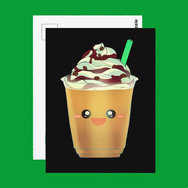 Mocha kaffe isbländad dryck vykort (Skapare uppladdad)