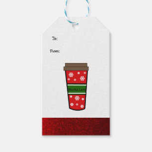 Mocha Latte Holidaydryck Presentetikett