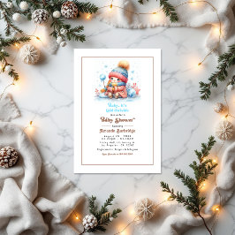 Mocha Mousse "Baby Det är Kallet utanför!" Baby Sh Inbjudningar