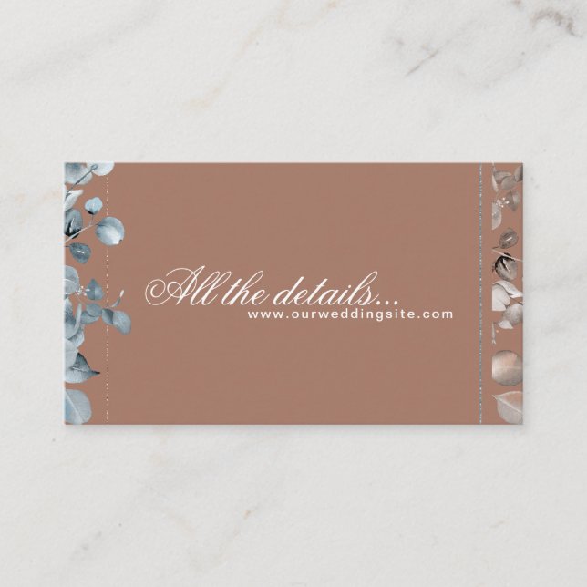 Mocha Mousse Botanical alla detaljer 2 Tilläggskort (Framsida)