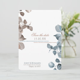 Mocha Mousse Botanical spara datumet Inbjudningar