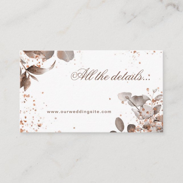 Mocha Mousse Botanisk alla detaljer 1 Tilläggskort (Framsida)