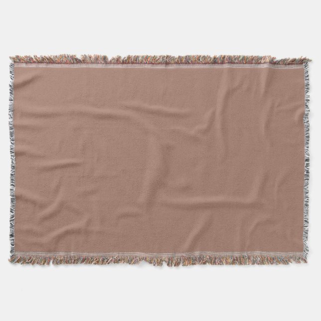 Mocha Mousse Brun Enfärgad  Filt (Framsidan)