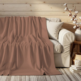 Mocha Mousse enfärgad ljus chokladbrun Fleecefilt