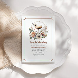 Mocha Mousse Kärlek är Brewing Möhippa Inbjudningar