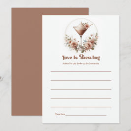 Mocha Mousse Kärlek bryggs Bröllopsdusch Rådkort