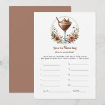 Mocha Mousse Kärlek bryggs Bröllopsduschspel