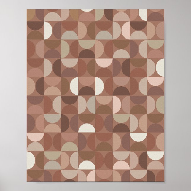 Mocha Mousse Mid Century Modern Poster (Framsidan)