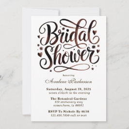 Mocha Mousse Paint Calligraphy Brunch & Bubly Inbjudningar