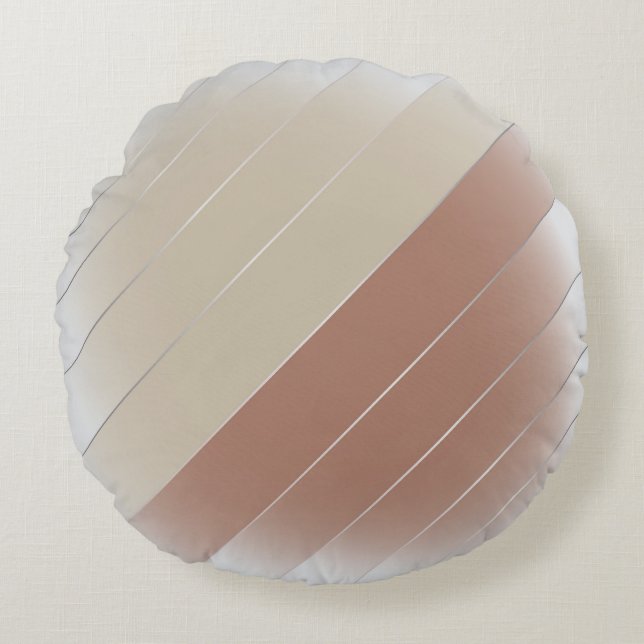 Mocha Mousse Rund Kudde (Framsidan)