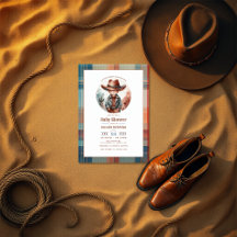 Mocha Mousse Rustic Western Cowboy Baby Shower