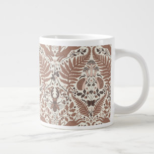 Mocha mousse-skog/Woodland-djur och växter Jumbo Mugg