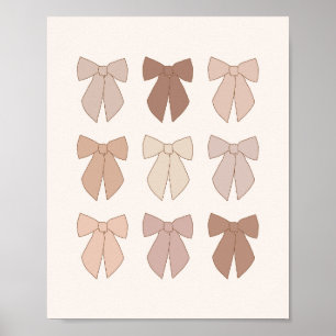 Mocha Mousse-svansar Preppy Coquette Poster