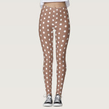 Mocha Mousse White polka dots retro mönster