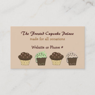 Mocha och chokladcupcakes visitkort
