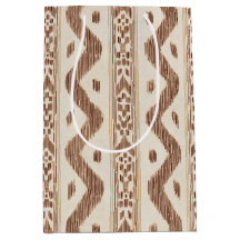 Mocha och Crème Ikat, Vävd Look