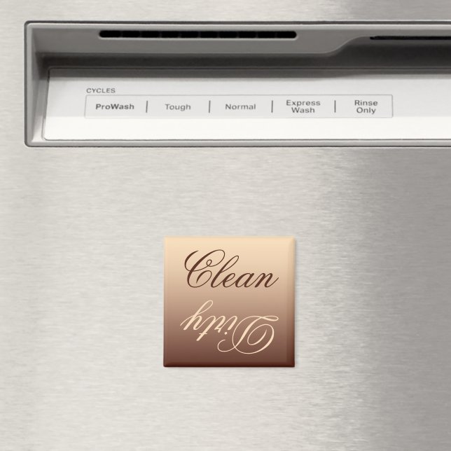 Mocha Ombre Dishwasher Clean/Dirty Magnet (In Situ (Dishwasher))