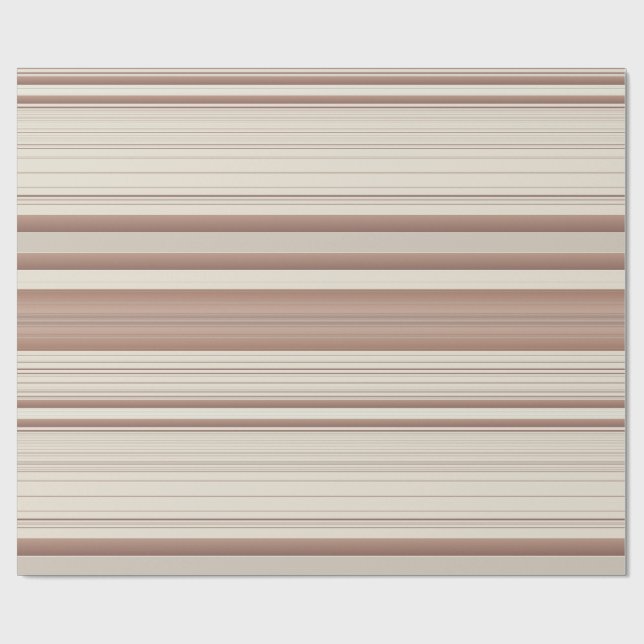 Mocha Orange Brown och Cream Rand Presentpapper (Platt)