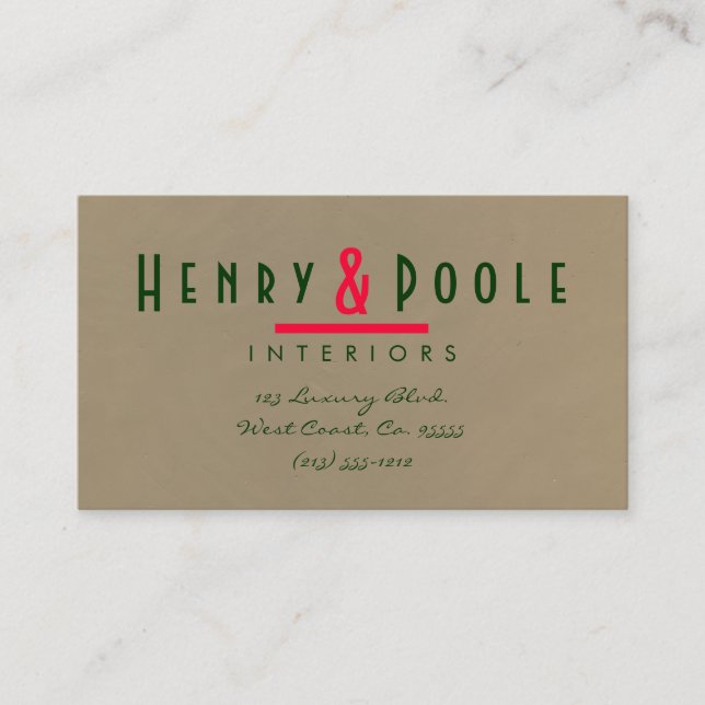 Mocha Plaster Insida Designer Visitkort (Framsida)