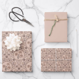 Mocha Rococo Revival Mandala Art Deco Scallop