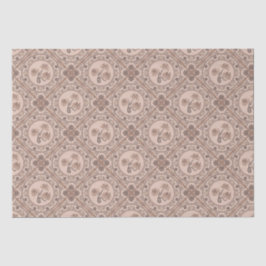 Mocha Rococo Revival Mandala Geo Diamond Tile