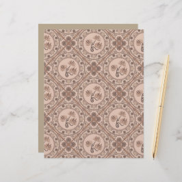 Mocha Rococo Revival Mandala Geo Tile Scrapbook