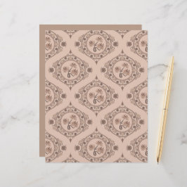 Mocha Rococo Revival Mandala Retro Ogee Scrapbook