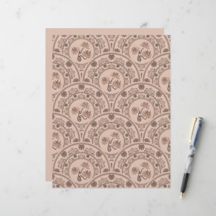 Mocha Rococo Revival Mandala Scallop Scrapbook