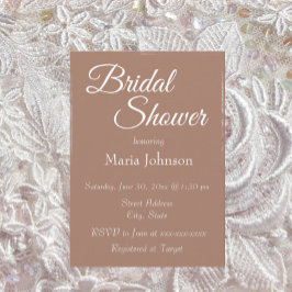 Mocha Simple Stil Möhippa Inbjudningar