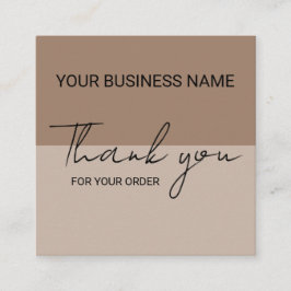 Mocha Tack  Fyrkantigt Visitkort