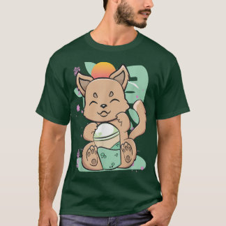 Mochi Drink Dingo Kawaii Cute Warabi Mjölk Tea Kan T Shirt