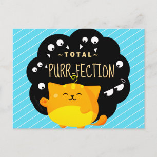 Mochi Halloween - Cute Orange Cat Purr-fection Vykort