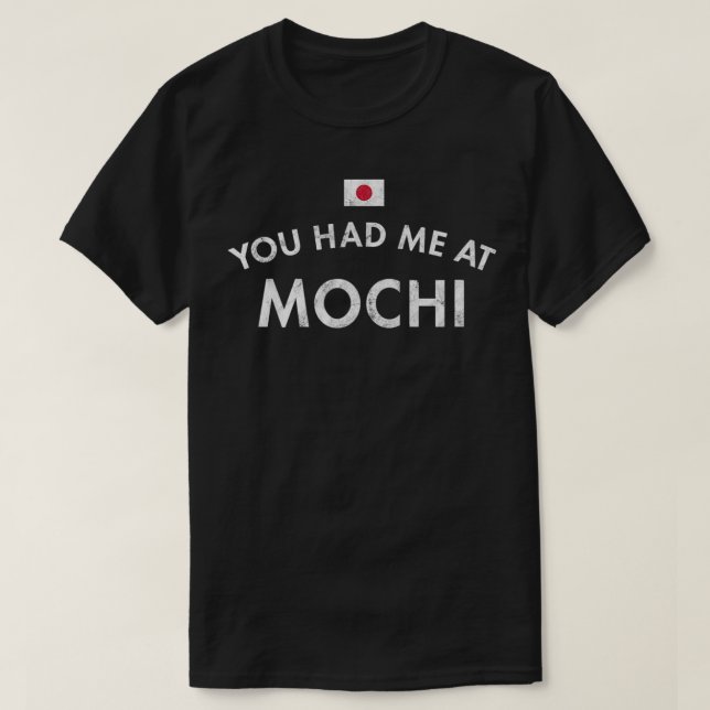 Mochi Japansk nyårsljud av gulaktig Ris Cake Red b T Shirt (Design framsida)