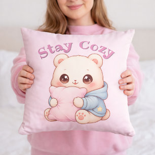 Mochi Knuffbjörn Söt Kawaii Stil Kudde Knuff