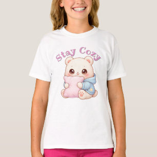 Mochi Knuffbjörn Söt Kawaii Stil Kudde Knuff T Shirt