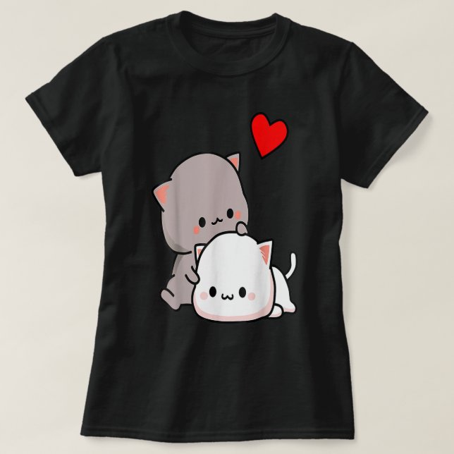 Mochi peach cat goma love, Valentine’s day 2022  T Shirt (Design framsida)