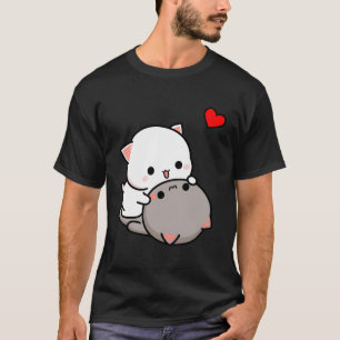 Mochi Peach Cat Goma Playful Cats Valentiness Coup T Shirt