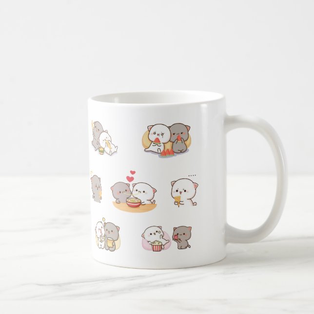 mochi peach cat kaffemugg (Höger)