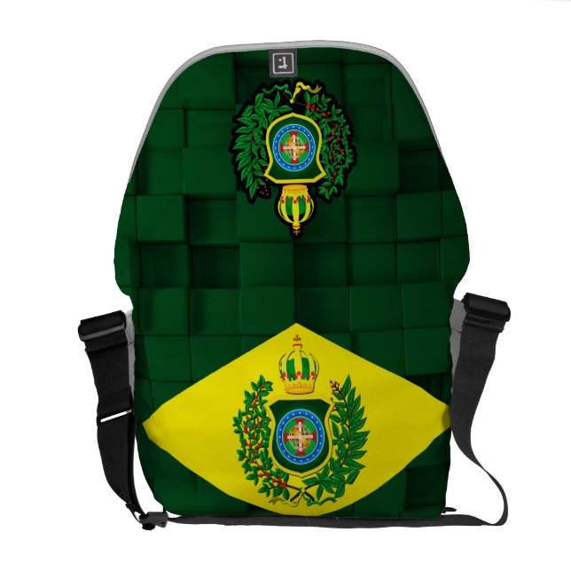 Mochila Carteira com Bandeira Imperial. Messenger Bag (Öppen Baksida)